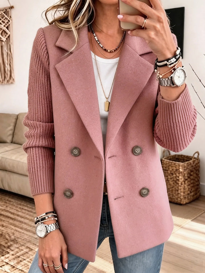 Lottie - Blazer em mistura de materiais com toque suave