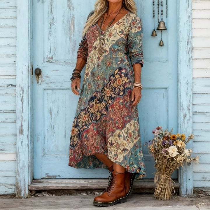 Brialora - Vestido maxi de verão arejado