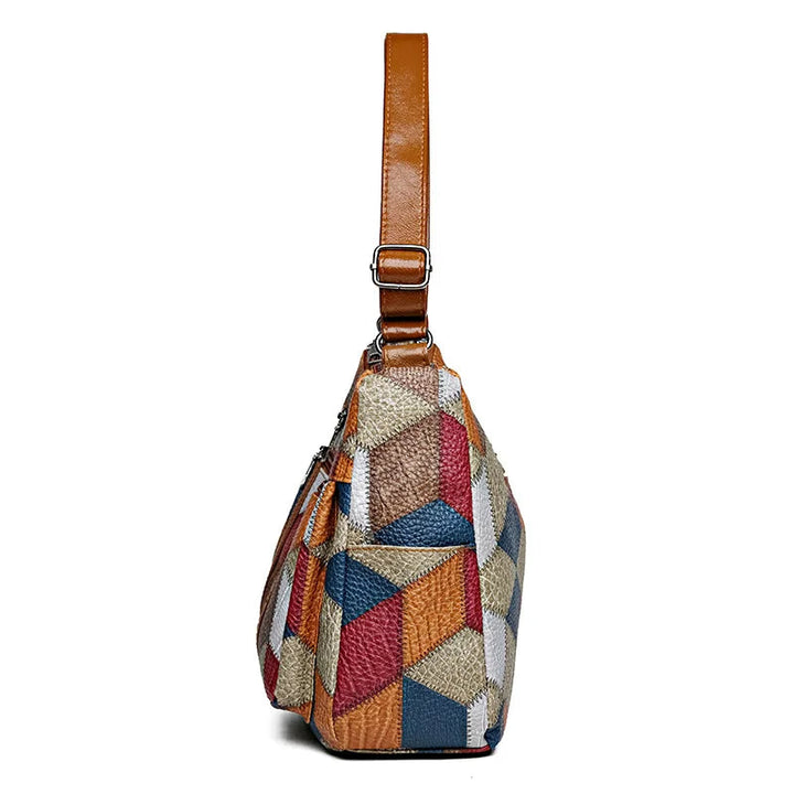 Lauranique - Mala de ombro em patchwork com toque suave