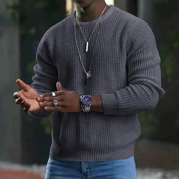 Beorn - Camisola em malha texturada com gola redonda