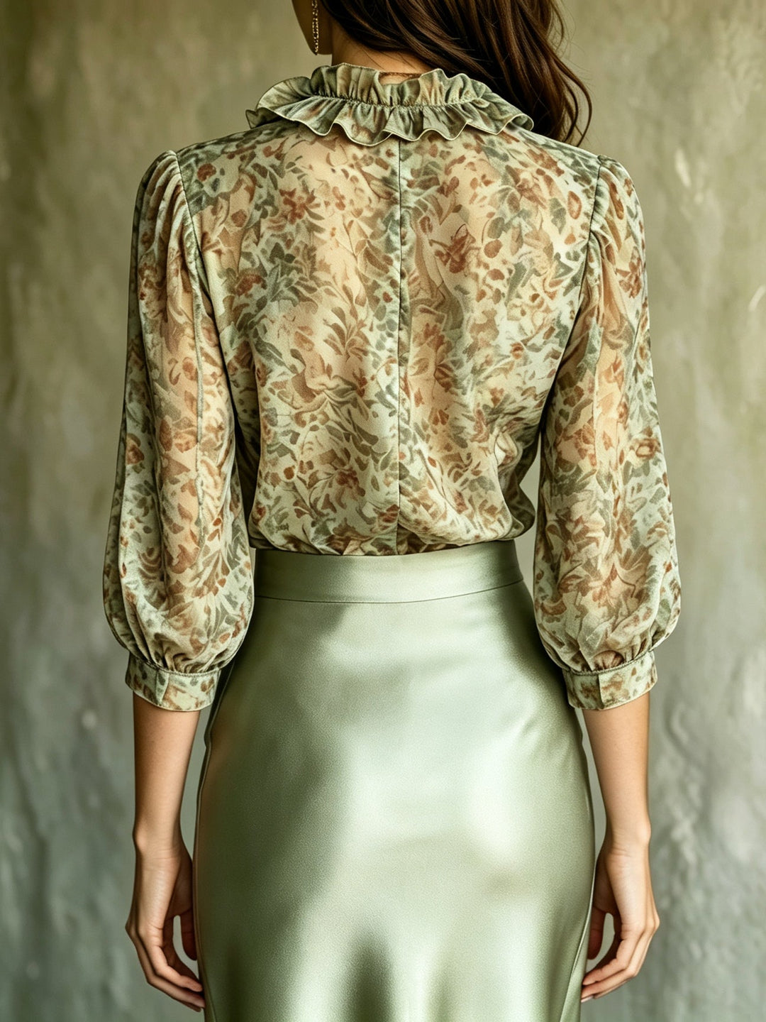 Fiorabelle - Conjunto de blusa e saia de luxo