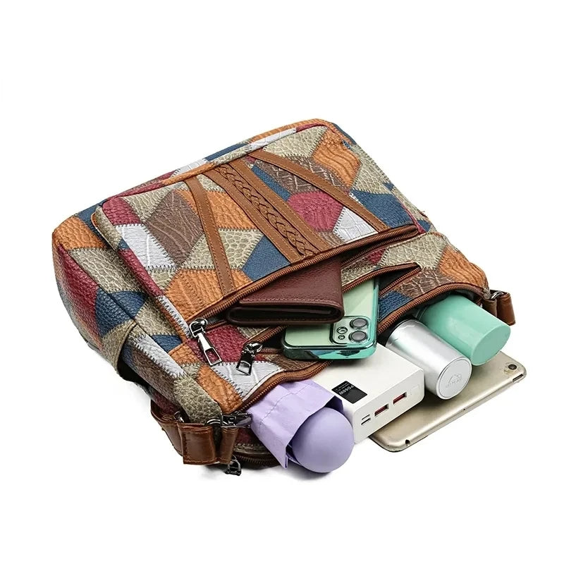 Lauranique - Mala de ombro em patchwork com toque suave