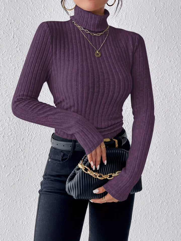 Amity - Camisola de gola alta com toque suave