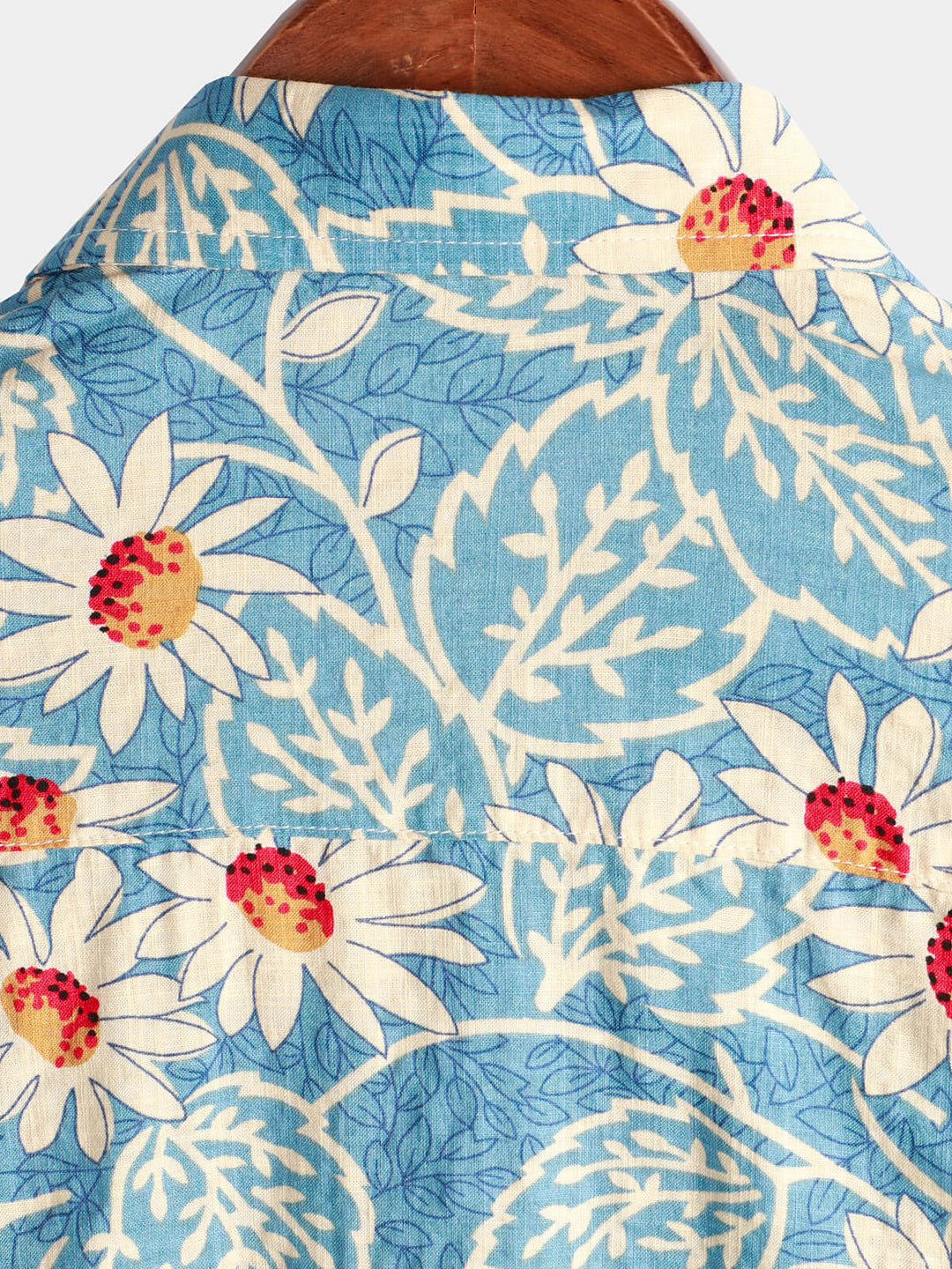 Leoric - Camisa leve de manga curta com estampado floral