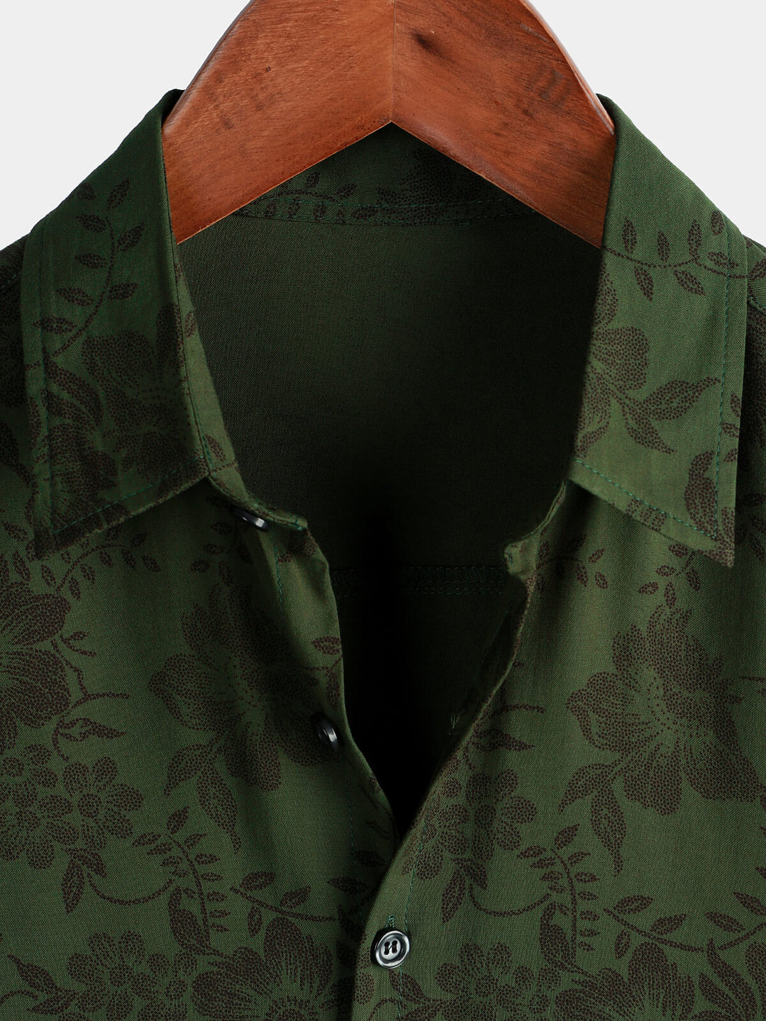 Leoric - Camisa leve de manga curta com estampado floral