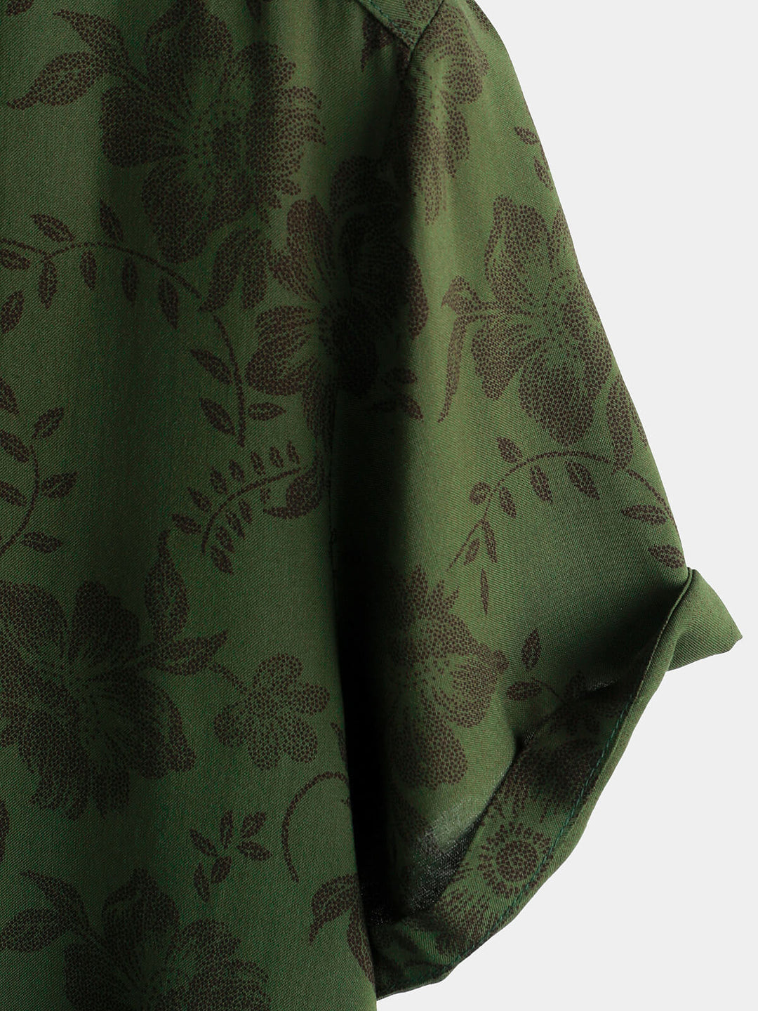 Leoric - Camisa leve de manga curta com estampado floral