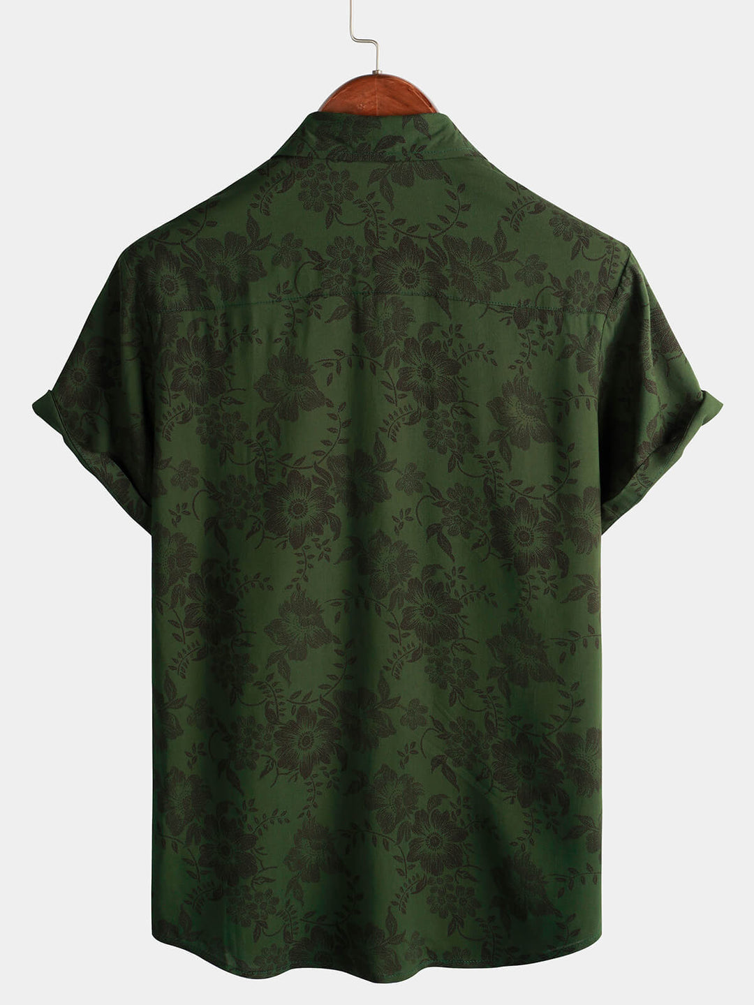 Leoric - Camisa leve de manga curta com estampado floral