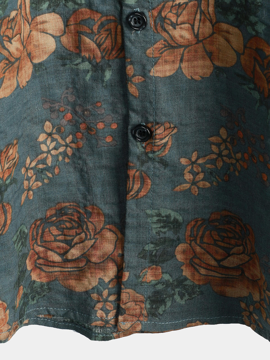 Leoric - Camisa leve de manga curta com estampado floral