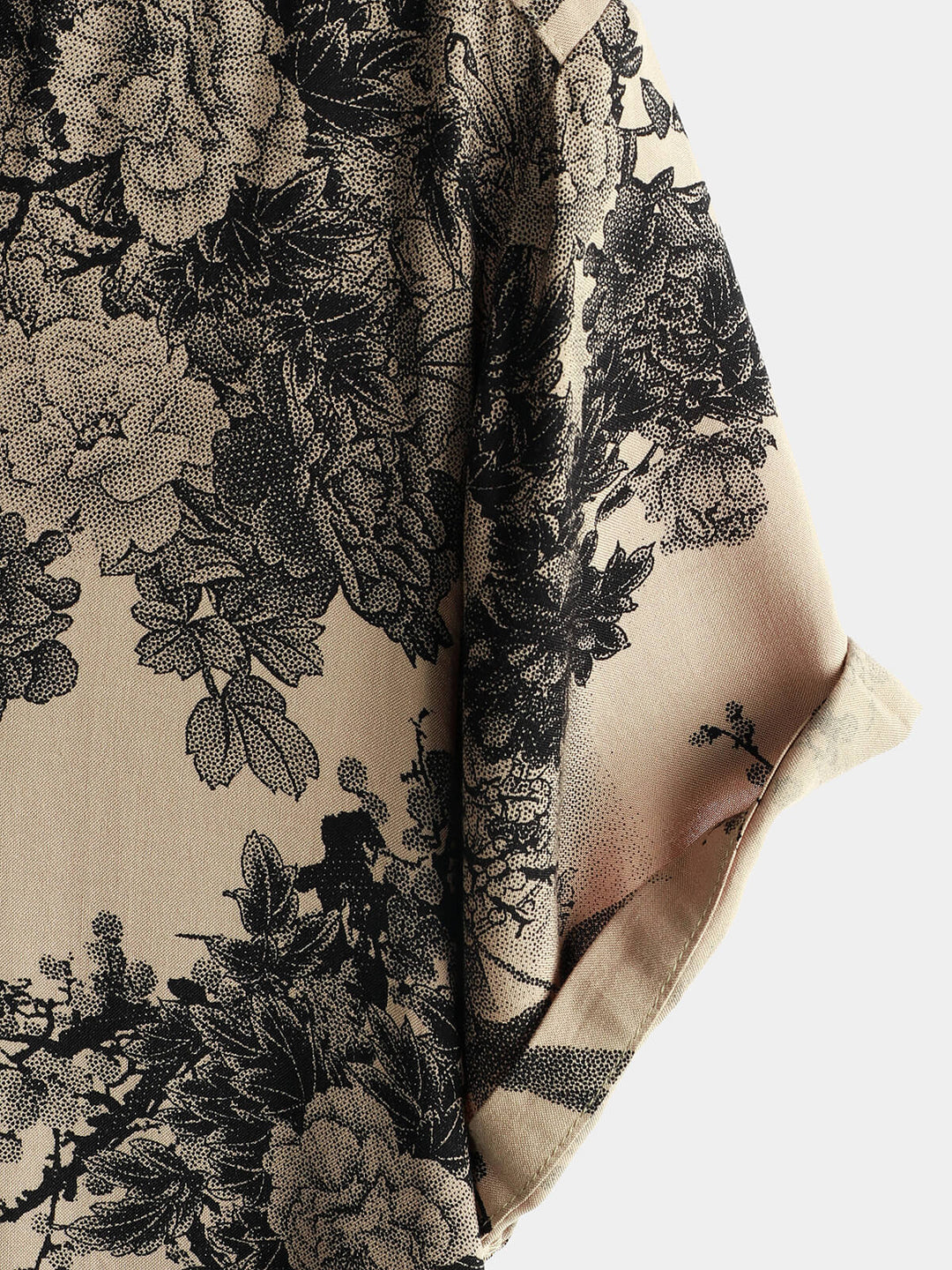 Leoric - Camisa leve de manga curta com estampado floral
