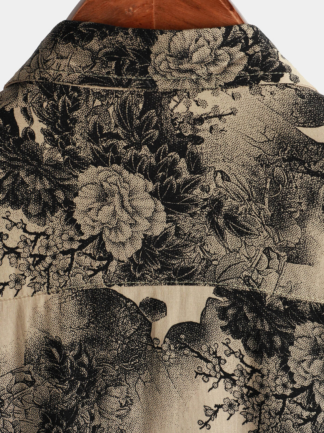 Leoric - Camisa leve de manga curta com estampado floral