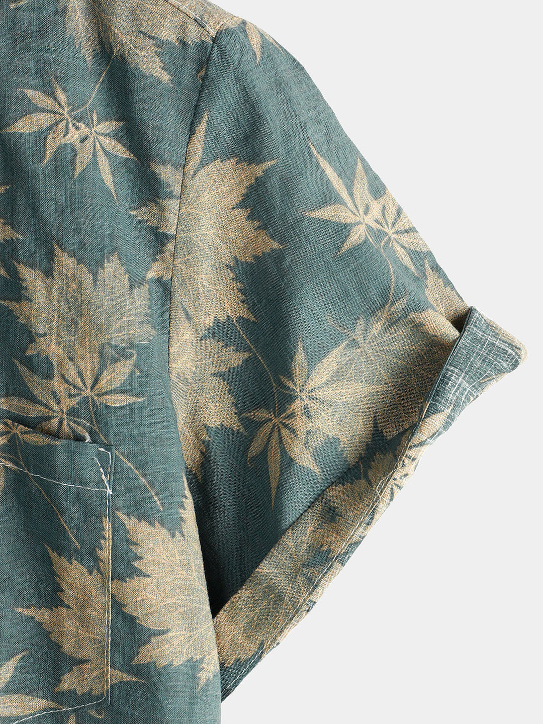 Leoric - Camisa leve de manga curta com estampado floral