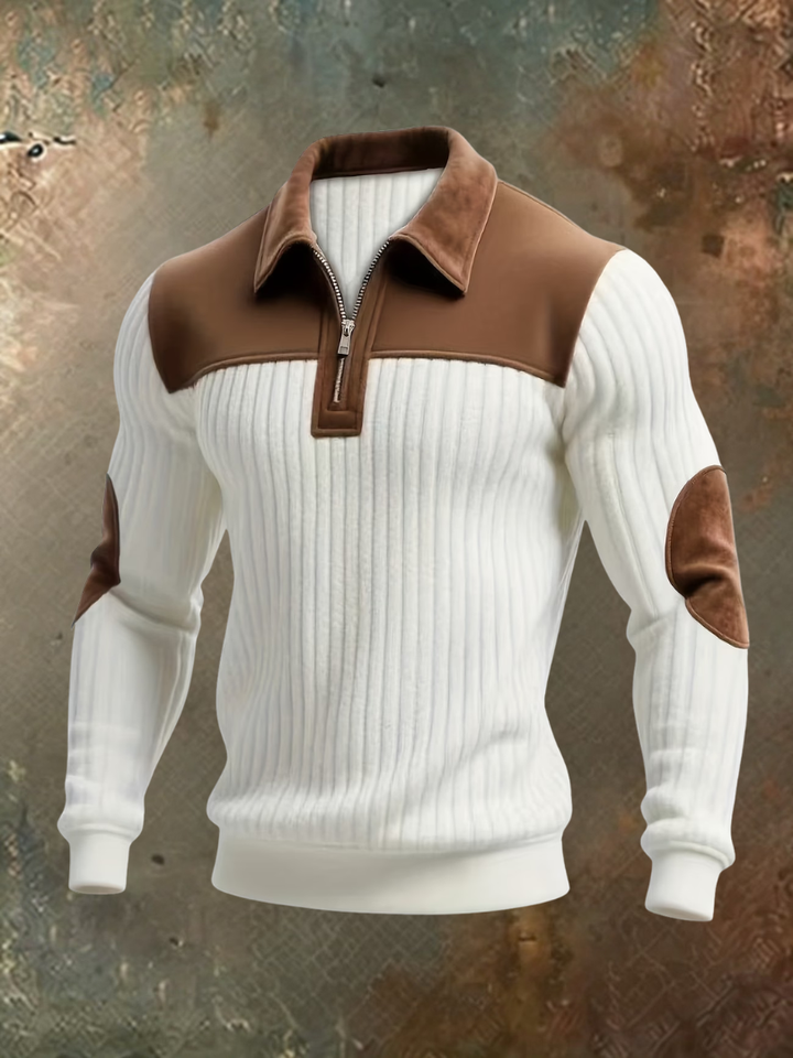 Cyrus - Camisola texturada com fecho a meio