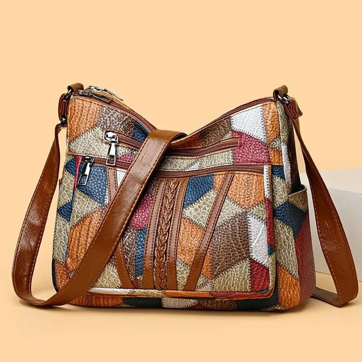 Lauranique - Mala de ombro em patchwork com toque suave