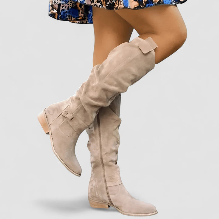 Mirellora - Botas estilo western de ajuste confortável