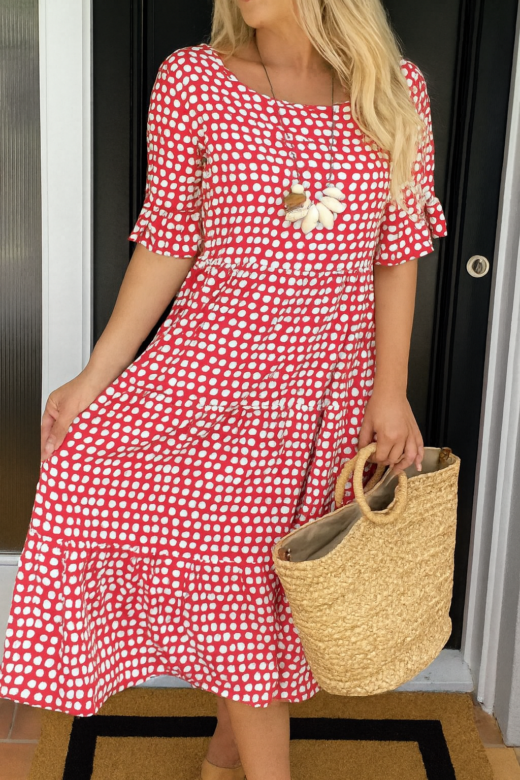 Xylavie - Vestido midi arejado