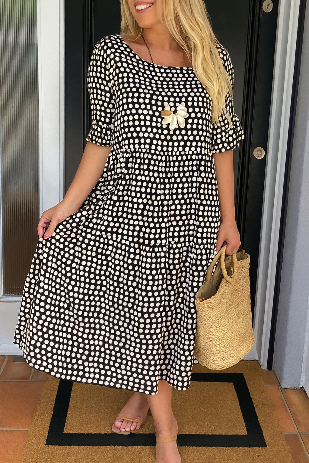 Xylavie - Vestido midi arejado