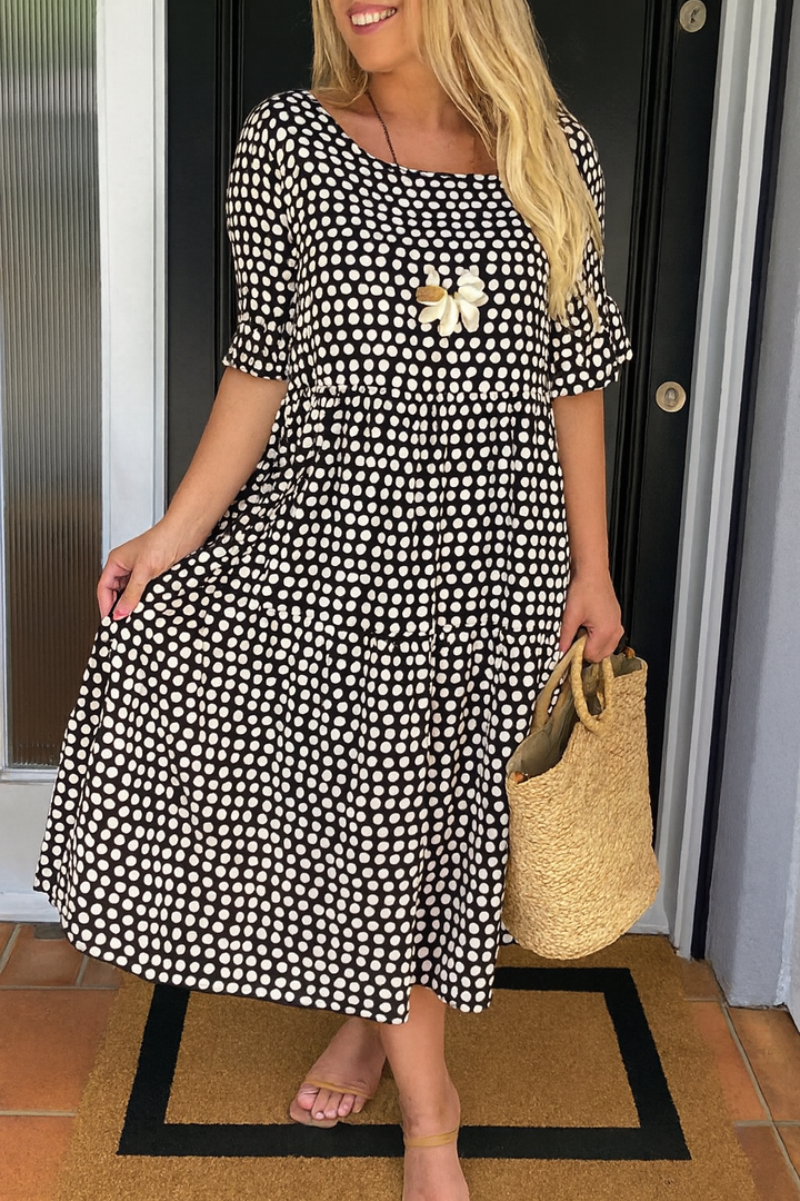 Xylavie - Vestido midi arejado