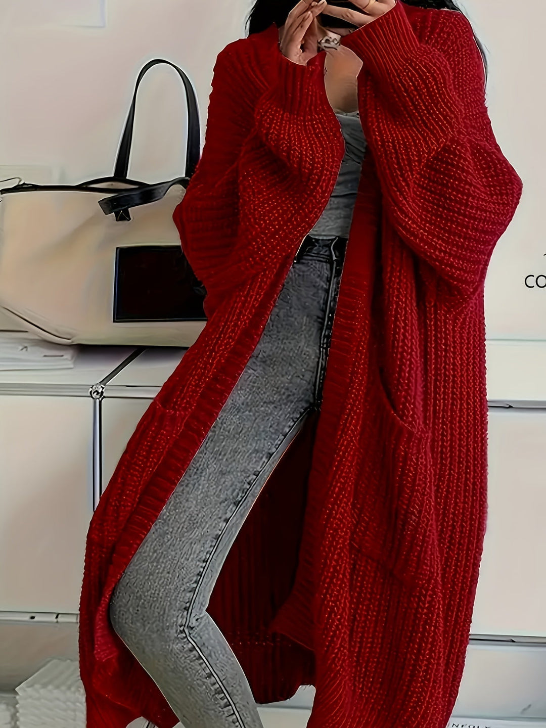 Rosalienne - Cardigan comprido com toque suave