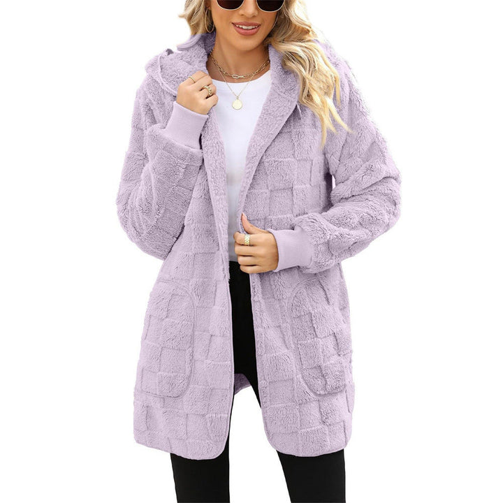 Zinnabelle - Cardigan com capuz em textura de peluche