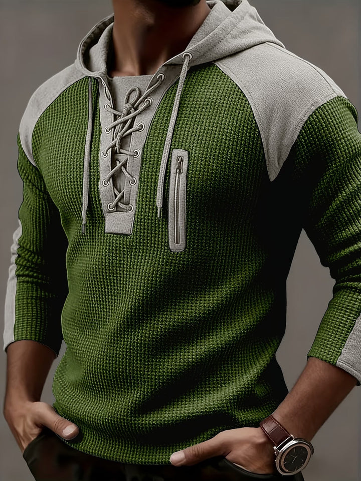 Ashcombe - Sweatshirt com capuz canelada e aconchegante