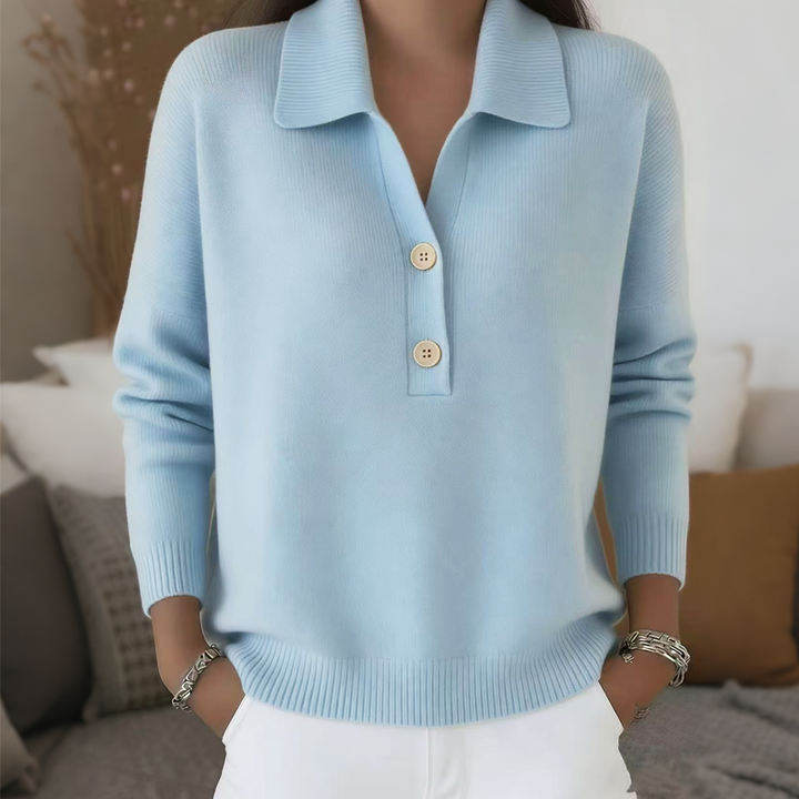 Marcellisse - Camisola de toque suave com decote em V