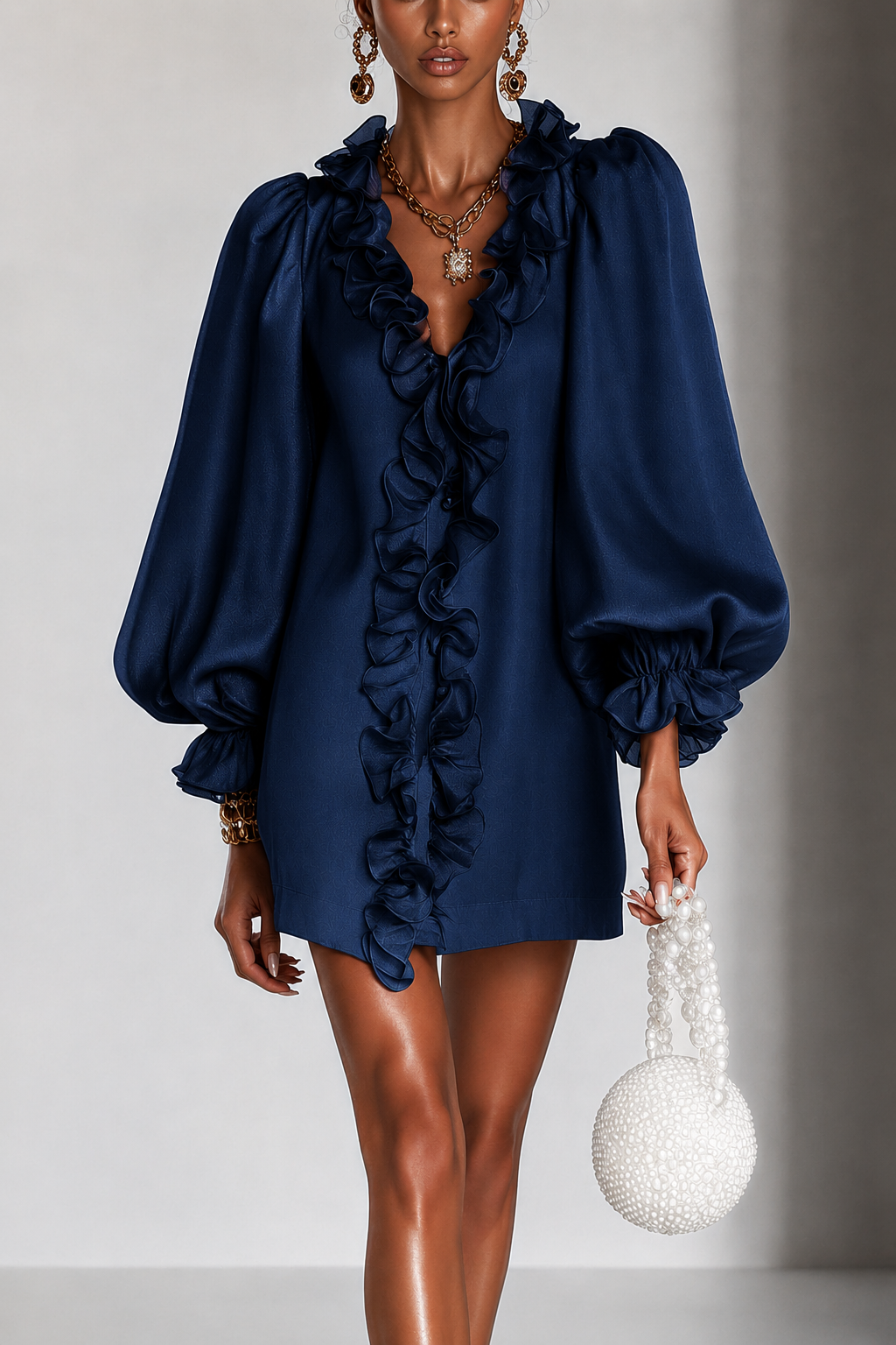 Amarina - Vestido mini com brilho