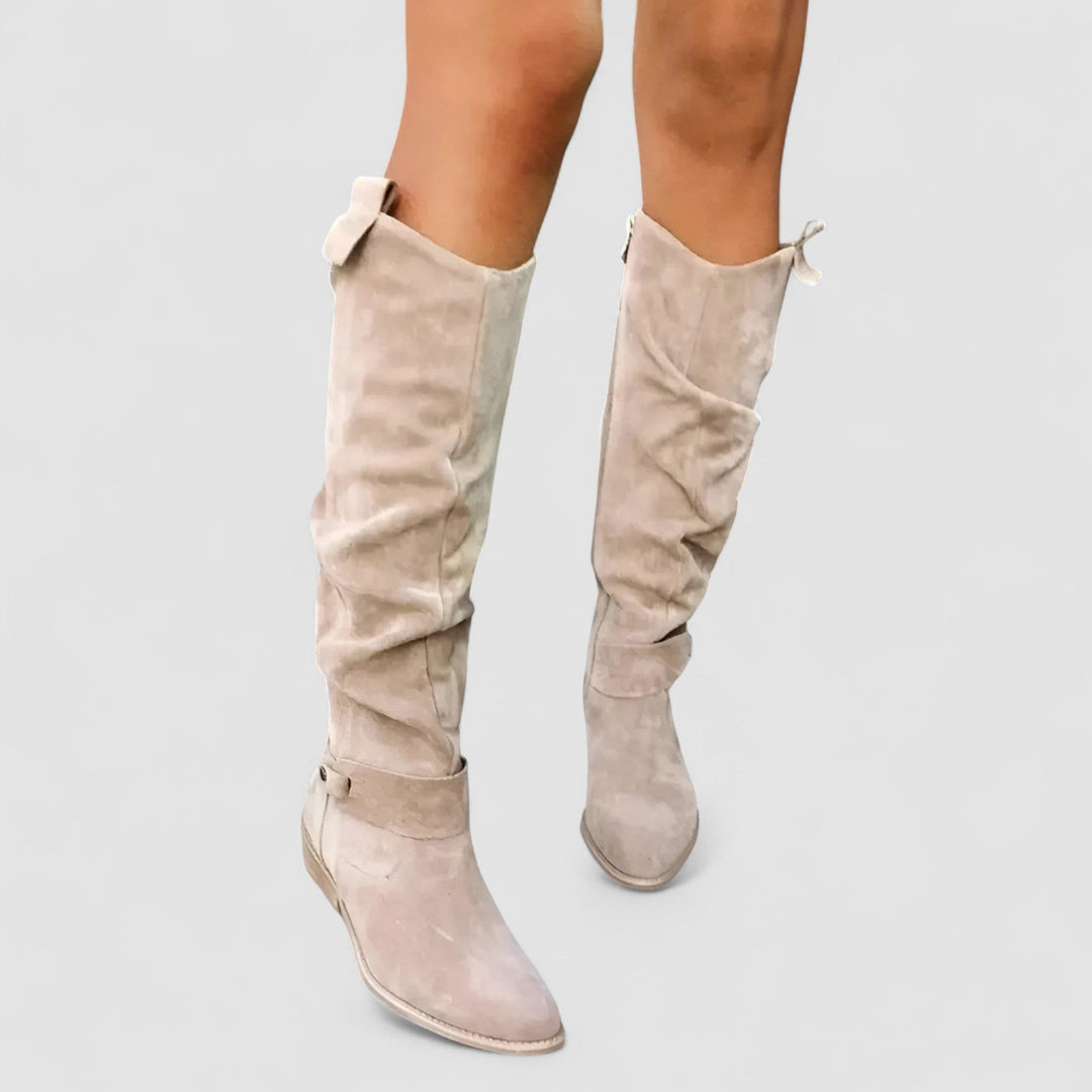 Mirellora - Botas estilo western de ajuste confortável