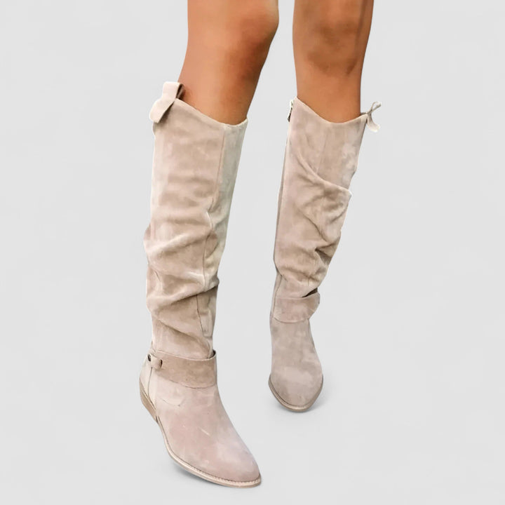 Mirellora - Botas estilo western de ajuste confortável