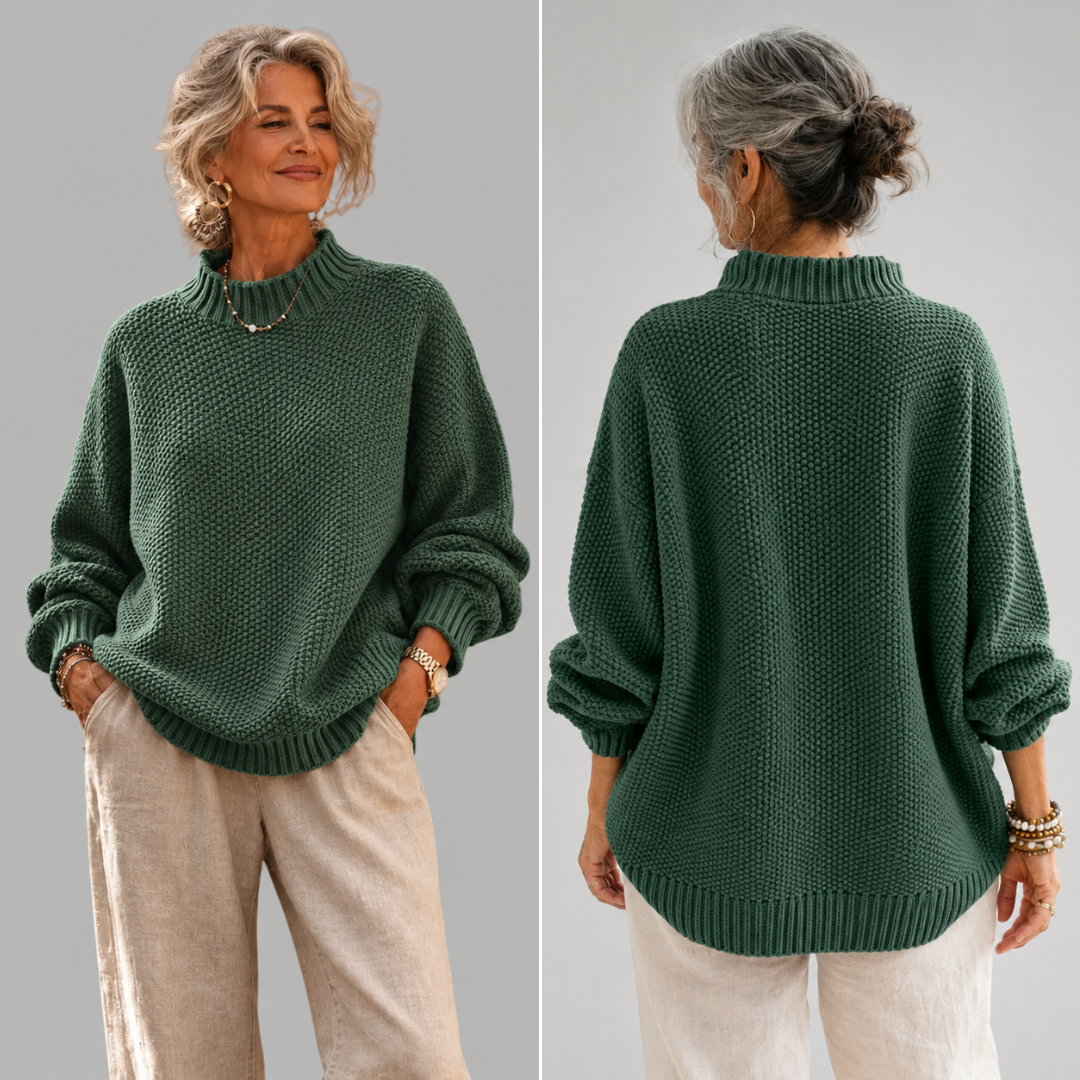 Oriane - Camisola de gola alta texturizada