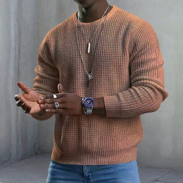Beorn - Camisola em malha texturada com gola redonda