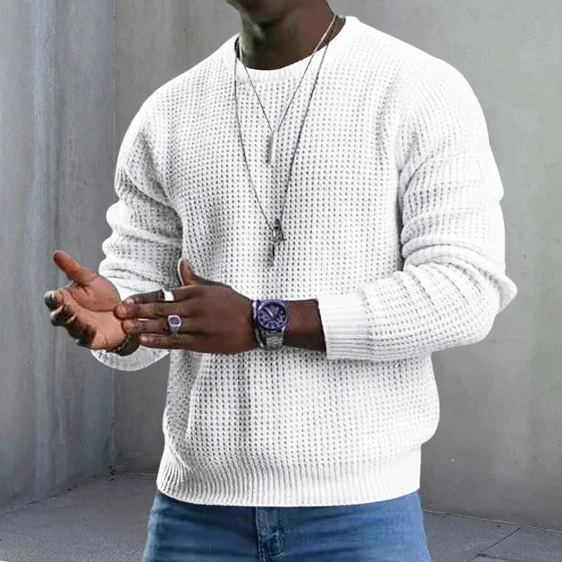 Beorn - Camisola em malha texturada com gola redonda
