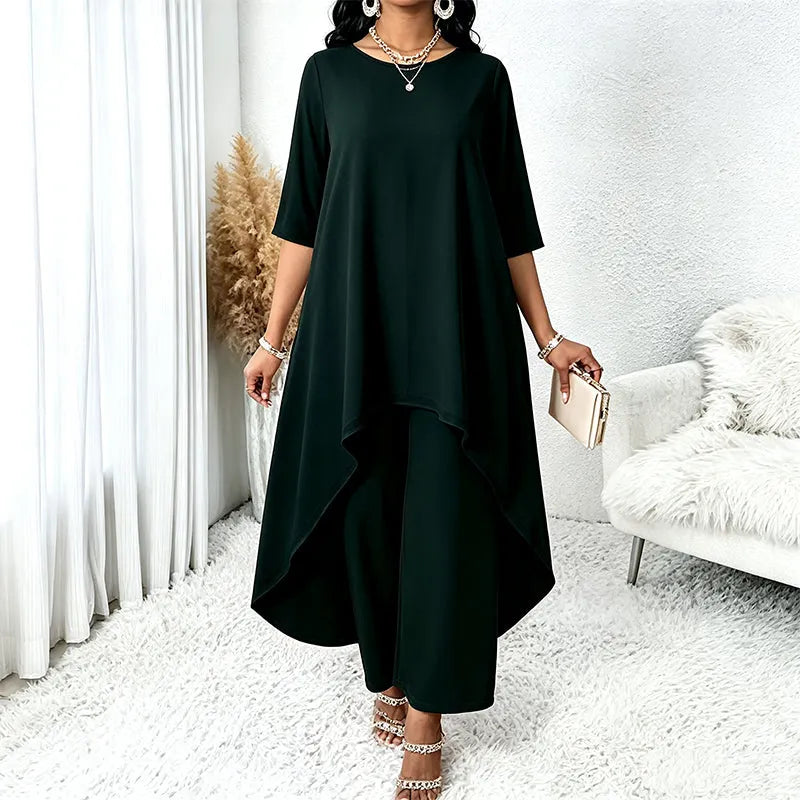 Laurivelle - Vestido longo de tamanhos grandes com toque suave