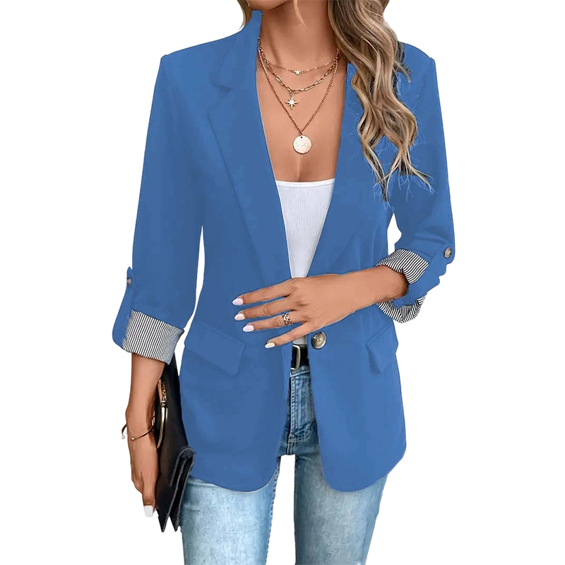 Neravelle - Blazer personalizável com mangas arregaçadas