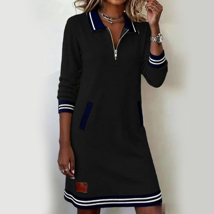 Caelyn - Vestido polo com fecho de correr e toque suave