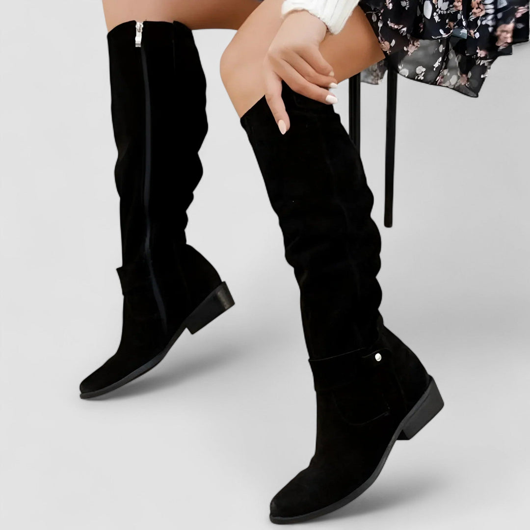 Mirellora - Botas estilo western de ajuste confortável