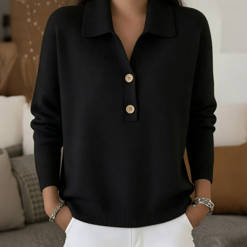 Marcellisse - Camisola de toque suave com decote em V