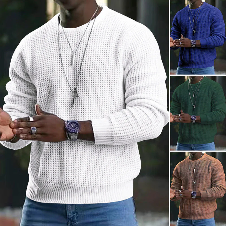 Beorn - Camisola em malha texturada com gola redonda
