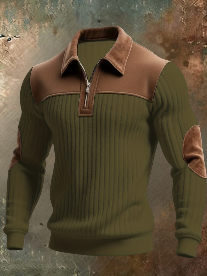 Cyrus - Camisola texturada com fecho a meio