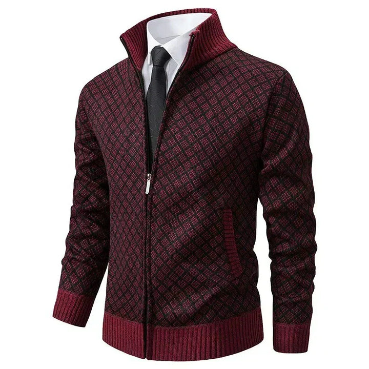 Aris - Cardigan com fecho frontal e padrão