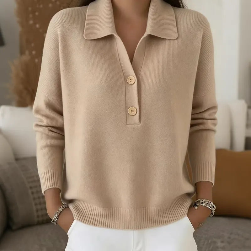 Marcellisse - Camisola de toque suave com decote em V