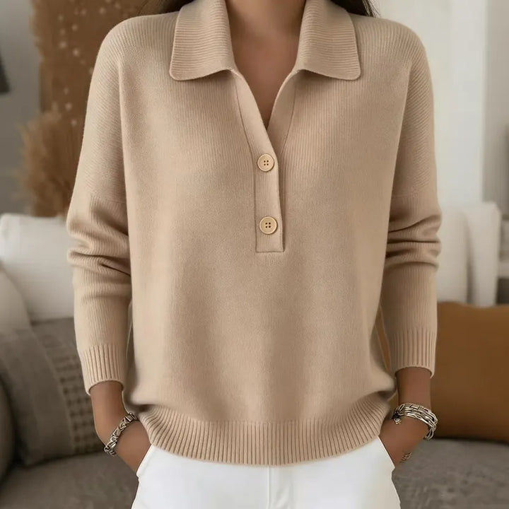 Marcellisse - Camisola de toque suave com decote em V