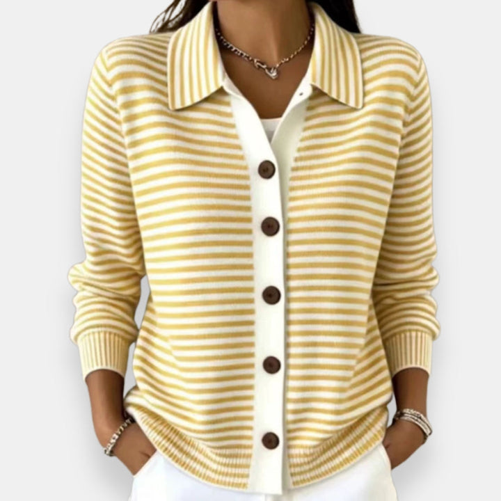 Briana - Cardigan às riscas de toque suave