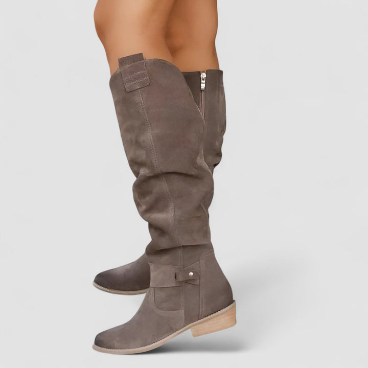 Mirellora - Botas estilo western de ajuste confortável