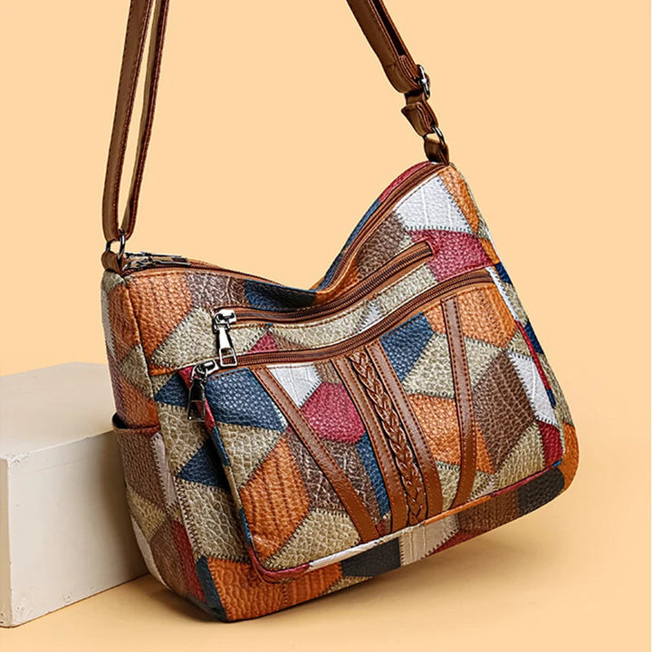 Lauranique - Mala de ombro em patchwork com toque suave