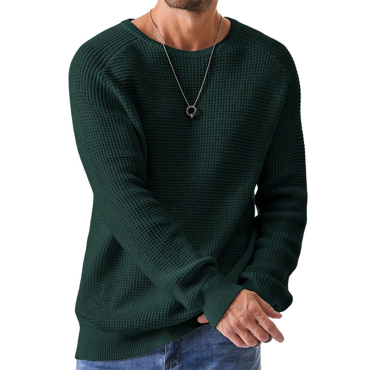 Isric - Camisola de malha texturada com gola redonda