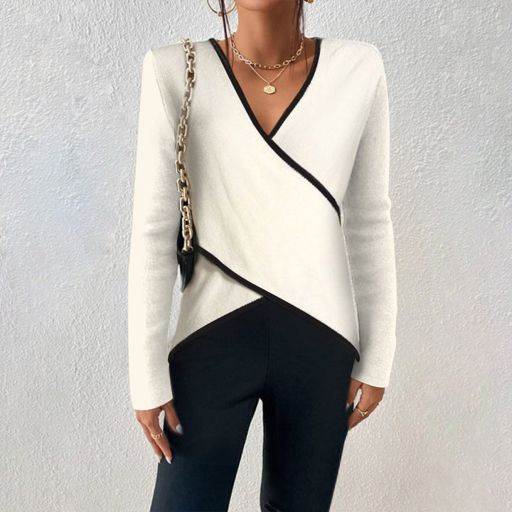Arceline - Camisola de gola em V com toque suave