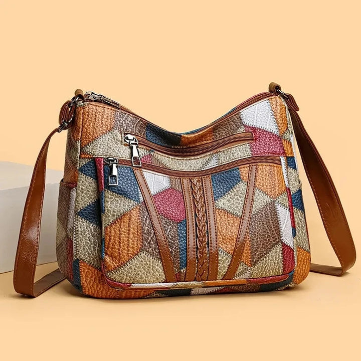 Lauranique - Mala de ombro em patchwork com toque suave