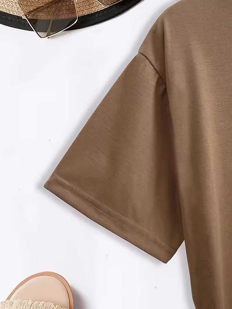 Sarai - T-shirt com estampado de coração de café