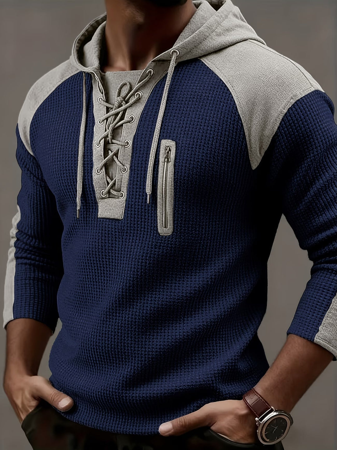 Ashcombe - Sweatshirt com capuz canelada e aconchegante