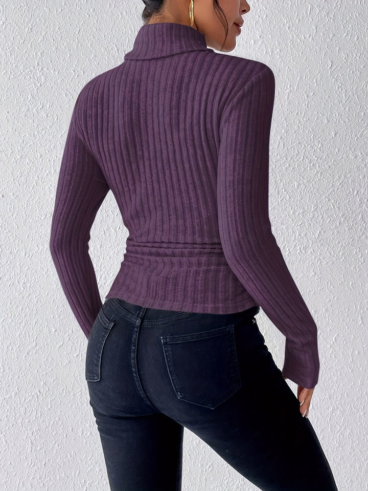 Amity - Camisola de gola alta com toque suave